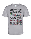 December Girl Have Tattos And Pretty Eyes Tote Bag - Hoodie - Guys V-Neck