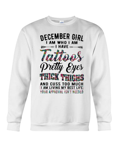 December Girl Have Tattos And Pretty Eyes Tote Bag - Sweatshirt - Ladies Flowy Tank