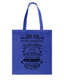 This Girl Was Born In October Limited Classic T-Shirt - Basketweave Tote Bag - Mug