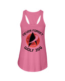 Never Forget Wolf 359 - Unisex Tank Top - Ladies Flowy Tank