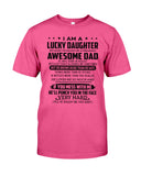 Lucky Daughter - Awesome Dad August T-Shirt - Guys Tee - Sweatshirt