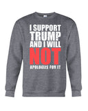 I Support Trump And Will Not Apologize For It Limited Classic T-Shirt - Guys Tee - Sweatshirt