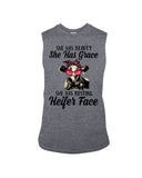 She Has Beauty, Grace, Resting And Heifer Face - Unisex Long Sleeve - Sweatshirt