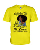 September Girl If My Mouth Doesn't Say It My Face Definitely Will Classic T-Shirt - Guys V-Neck - Unisex Long Sleeve