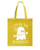 I Found This Humerus - Basketweave Tote Bag - Mug