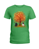 Pug Under Autumn Tree Tote Bag - Hoodie - Ladies Tee