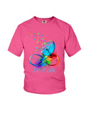 Let It Be Coloful Butterfly Limited Classic T-Shirt - Ladies Flowy Tank - Youth Tee