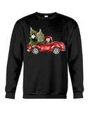 Christmas Cat And Red Car T-Shirt - Guys Tee - Sweatshirt