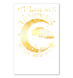 I Lover My Trucker Moon And Back T-Shirt - Youth Tee - Vertical Poster