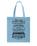 September Girl Hasa Fought Thousands Battles T-Shirt - Basketweave Tote Bag - Mug