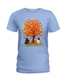 Pug Under Autumn Tree Tote Bag - Hoodie - Ladies Tee