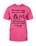 A Girl Who Really Loved Cats And Games - Guys Tee - Baby Onesie