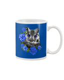 Cute  Owl With Blue Roses Classic Tee - Mug