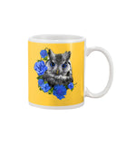 Cute  Owl With Blue Roses Classic Tee - Mug