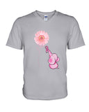 A Pink Elephant Beside Pink Flower  Limited Classic T-Shirt - Guys V-Neck - Basketweave Tote Bag