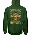 Never Underestimate A September Man T-Shirt - Hoodie - Guys V-Neck