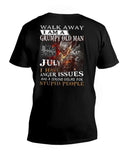 July Man Has Anger Issues And Serious Dislike For Stupid People - Hoodie - Guys V-Neck