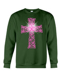 Breast Cancer Cross T-Shirt - Guys Tee - Sweatshirt