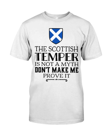 The Scottish Temper Is Not A Myth Don't Make Me Prove It - Guys Tee - Basketweave Tote Bag