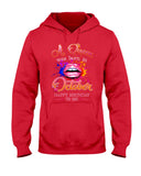 Happy Birthday To October Queen T-Shirt - Hoodie - Basketweave Tote Bag