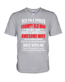 Grumpy Old Man Have A February Awesome Wife Limited Classic T-Shirt - Unisex Long Sleeve - Guys V-Neck