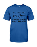 Lutefisk Recipe T-Shirt - Guys Tee - Sweatshirt
