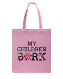 Dog Footprint- My Children Bark Limited Classic T-Shirt - Unisex Long Sleeve - Basketweave Tote Bag