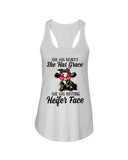 She Has Beauty, Grace, Resting And Heifer Face - Unisex Tank Top - Ladies Flowy Tank