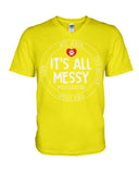 It's All My Messy Dog Mom Limited Classic T-Shirt - Guys V-Neck - Basketweave Tote Bag