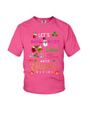 Drink Wine And Watch Christmas Movies Classic T-Shirt - Ladies Flowy Tank - Youth Tee