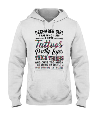 December Girl Have Tattos And Pretty Eyes Tote Bag - Hoodie - Guys V-Neck