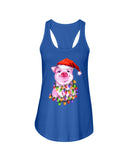 Christmas Lightning Pig T-Shirt - Ladies Flowy Tank - Youth Tee