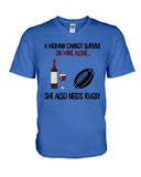 A Woman Needs Wine And Rugby Limited Classic T-Shirt - Guys V-Neck - Mug