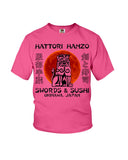 Hattori Hanzo Swords & Sushi T-Shirt - Ladies Flowy Tank - Youth Tee