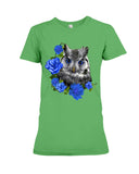 Cute  Owl With Blue Roses Classic Tee - Ladies Tee - Hoodie