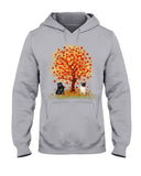 Pug Under Autumn Tree Tote Bag - Hoodie - Ladies Tee
