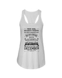 December Girl Has Fought A Thousand Battles T-Shirt - Unisex Tank Top - Ladies Flowy Tank