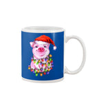 Christmas Lightning Pig T-Shirt - Guys V-Neck - Mug