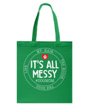 It's All My Messy Dog Mom Limited Classic T-Shirt - Guys V-Neck - Basketweave Tote Bag