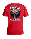 August Man Be Strong And Courageous Limited Classic T-Shirt - Hoodie - Guys V-Neck