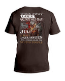 July Man Has Anger Issues And Serious Dislike For Stupid People - Hoodie - Guys V-Neck