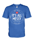 It's All My Messy Dog Mom Limited Classic T-Shirt - Guys V-Neck - Basketweave Tote Bag
