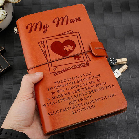 Gda26001 - My Man, The Day I Met You I Found My Missing Piece - Notebook Notebook PetLoveGift 