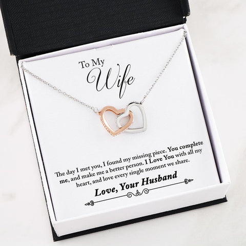 Interlocked Love Hearts - Gift Necklace