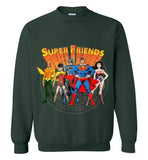 Super Friends American Animated Series shirt hoodie sweater - Unisex Sweatshirt / Forest Green / S - www.secrettees.com