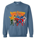 Super Friends American Animated Series shirt hoodie sweater - Unisex Sweatshirt / Indigo Blue / S - www.secrettees.com