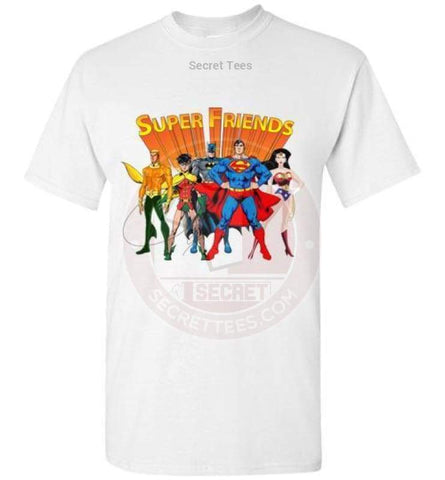 Super Friends American Animated Series shirt hoodie sweater - Unisex T-Shirt / White / S - www.secrettees.com