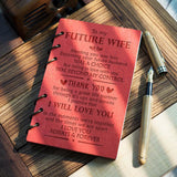 Wooden Notebook - To My Future Wife - Meeting You Was Fate - Gdb25004 Wooden Notebook Phi 